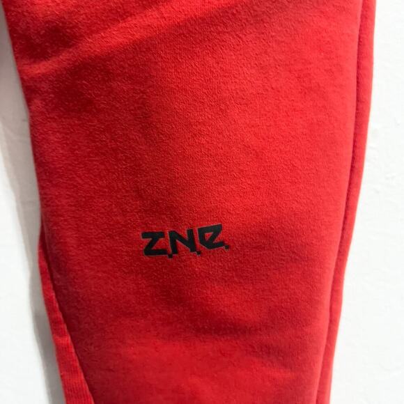 Adidas Jogger Pants Sz Small ZNE Woven Pants Joggers Red High Waist Sweatpants - Picture 5 of 10